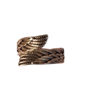 925 Silver Angel Wing Ring Size 5.5 Boho Fairy - CRACKED BUT WEARABLE